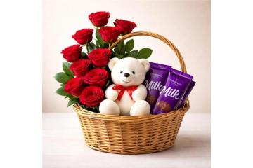 Chocolate Combo Gifts with Flowers Delivery