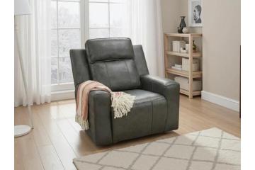 Barcelona Genuine Leather Sofa | Electric Recliner | Grey 3+2 Set | 219 x 194 CM