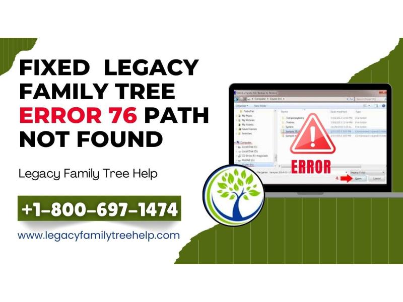 Services Are you facing legacy family tree error 76 Path Not Found ...