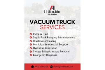 Vacuum Truck Services for Waste & Septic | A-1 Little John