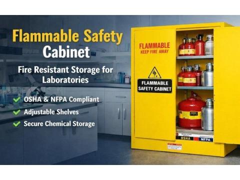 Flammable Safety Cabinet Fire Resistant Storage for Laboratories