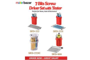 7 Bits Screw Driver Set with Tester – Compact Multi Tool Kit