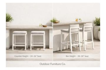 Counter vs Bar Height: Outdoor Bar Stool Height Guide Tips