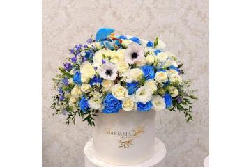 Spring Season – Buy Gender Reveal Floral Box Arrangement in USA