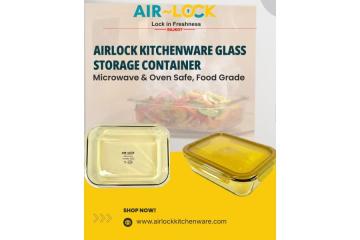 Airlock Kitchenware Glass Storage Container – Microwave & Oven Safe, Food Grade