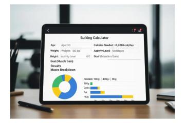 Bulk Up Smart: Muscle Gain Calorie & Macro Calculator