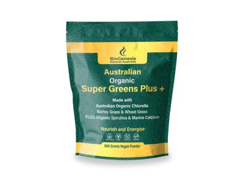 NEW - Australian Organic SuperGreens Plus Powder, 500g