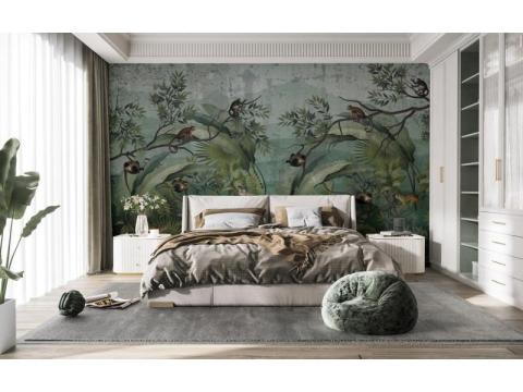 Tropical Monkey Jungle Wall Mural