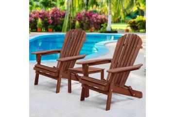Relax Outdoors with Foldable Gardeon Adirondack Set