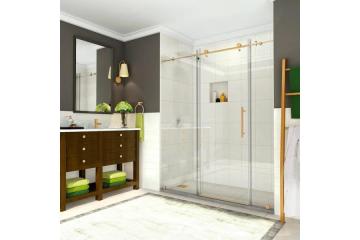 fixed panel shower enclosure