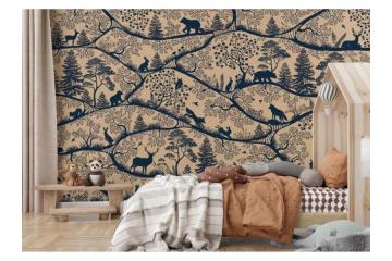Nordic Nature Beige Blue Wall Mural