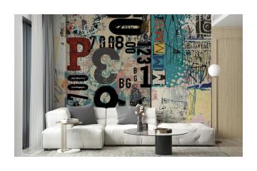 Retro Collage Wallpaper Mural