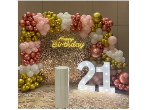  Neon and Sequin Birthday Decoration in Mumbai | Skyrixe