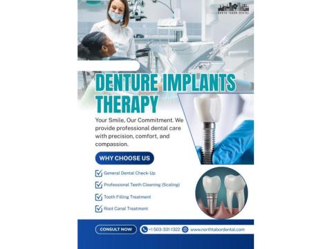 How do denture implants work?