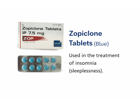 Order Zopiclone Blue 7.5 mg tablets in the UK -  Sleep and Anxiety Relief