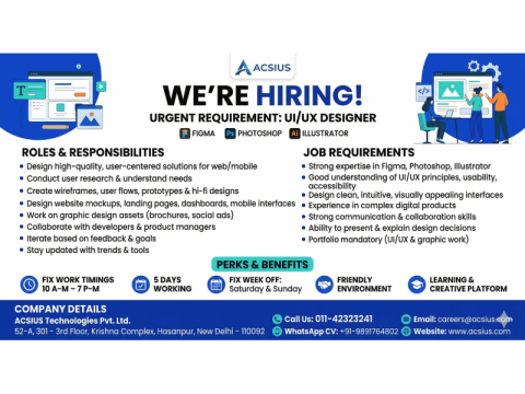 𝐖𝐞’𝐫𝐞 𝐇𝐢𝐫𝐢𝐧𝐠: 𝐔𝐈/𝐔𝐗 𝐃𝐞𝐬𝐢𝐠𝐧𝐞𝐫