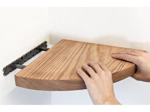 Round Corner Shelf Revolution Thick Oak Triumph - 2/2