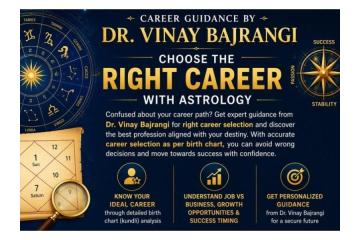 Career Guidance by Dr. Vinay Bajrangi – Choose the Right