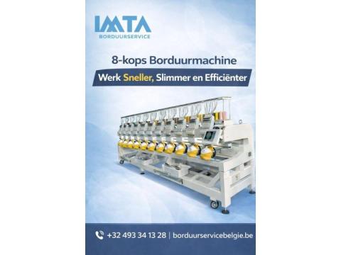 8-kops borduurmachine – werk sneller, slimmer en beter!