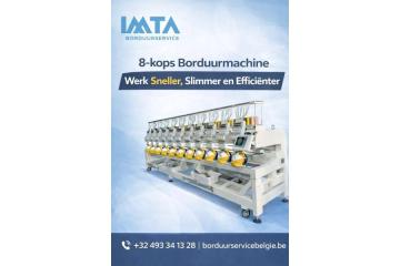 8-kops borduurmachine – werk sneller, slimmer en beter!