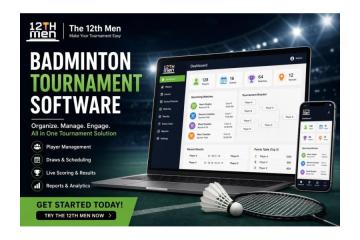 Badminton Tournament Software | Manage Matches Easily – The 12th Men