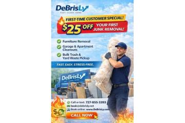 Need Junk Gone TODAY? Call DeBrisLy – 727-855-3393