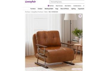 Wayfair Versatile Caramel Lounger & Guest Bed | Water-Resistant Design