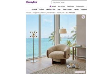 Wayfair Modern Mushroom Accent Chair | 180 Degree Swivel & Auto-Reset