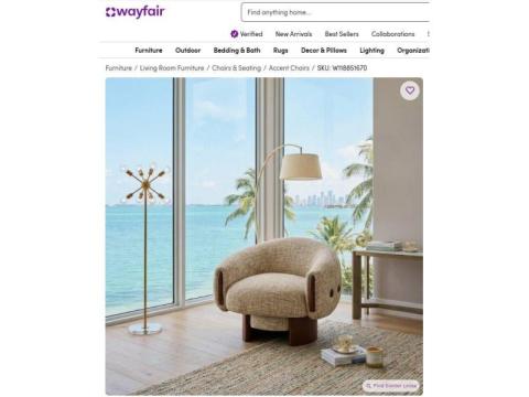 Wayfair Trendy Mushroom Accent Chair | 180 Degree Swivel & Auto-Reset