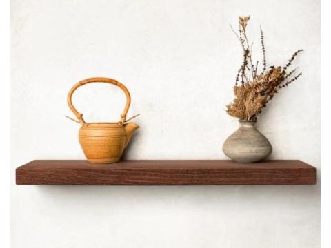 Long Floating Wall Shelf Luminary Mahogany Majesty Soars