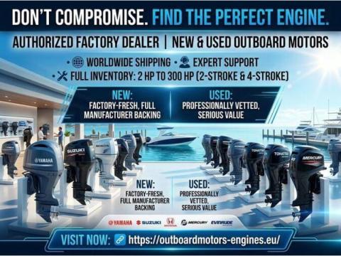 New and Used Outboard Motors from All Top Brands — One Place, Worldwide Delivery