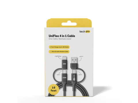 10ft 4in1 Multicharge USB Cable for Multi Device Use