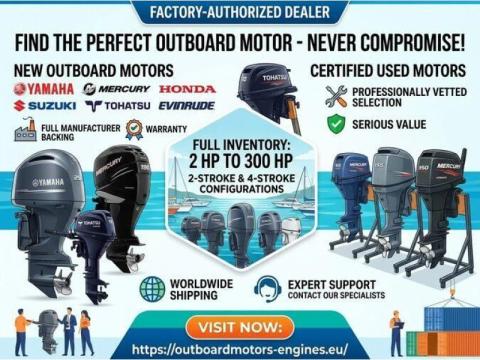 Genuine Yamaha Outboard Motors for Sale — New and Used, Fast Worldwide Shipping