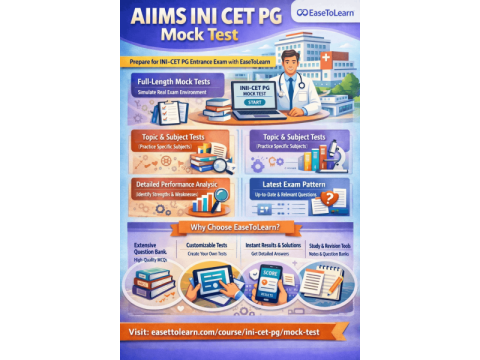 AIIMS INI CET PG Mock Test – Ace INI CET PG with Real Exam-Level Practice | EaseToLearn