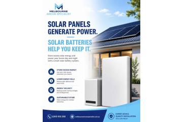 Solar Battery Installation Melbourne – Store Your Solar Energy & Save More