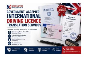 Government-Accepted International Driving Licence Translation Services