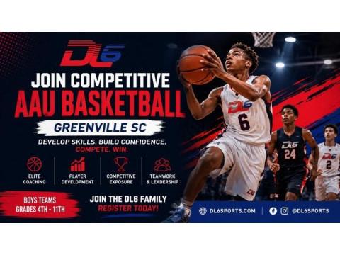 Join Competitive AAU Basketball Greenville SC with Dl6sports