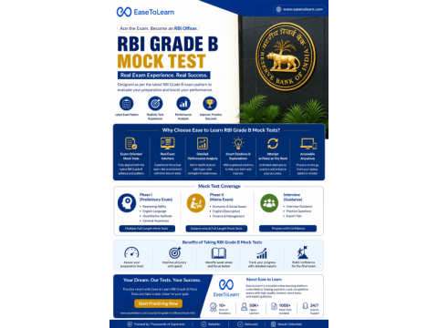 Ace Your RBI Exam with the Best RBI Grade B Mock Test – Practice Smart with EaseToLearn