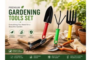 Colorful 3pcs Garden Tool Set with Plastic Handle | MakerBazar