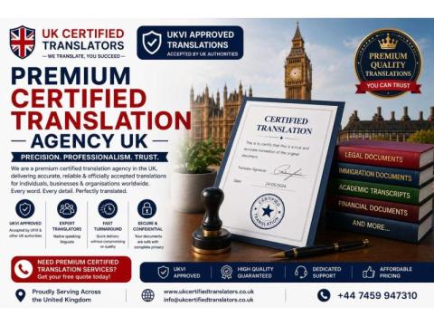 Premium Certified Translation Agency UK – Trusted, Accurate & Official Services