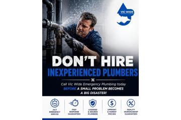 DON’T RISK YOUR PROPERTY WITH INEXPERIENCED PLUMBERS!