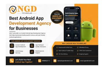 Best Android App Development Agency for Businesses | NGD Technolab