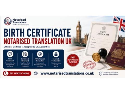 Birth Certificate Notarised Translation UK Services - 2/2